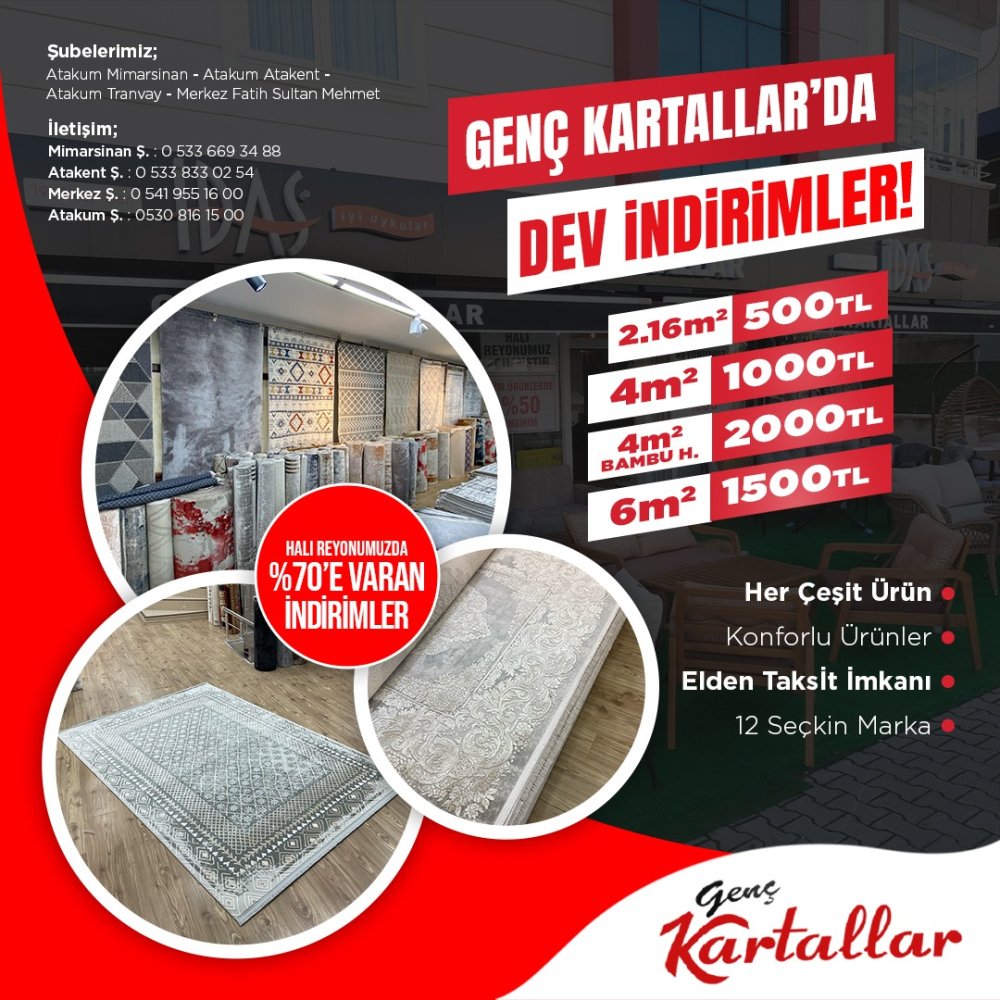 Genç Kartallar'da Dev İndirimler